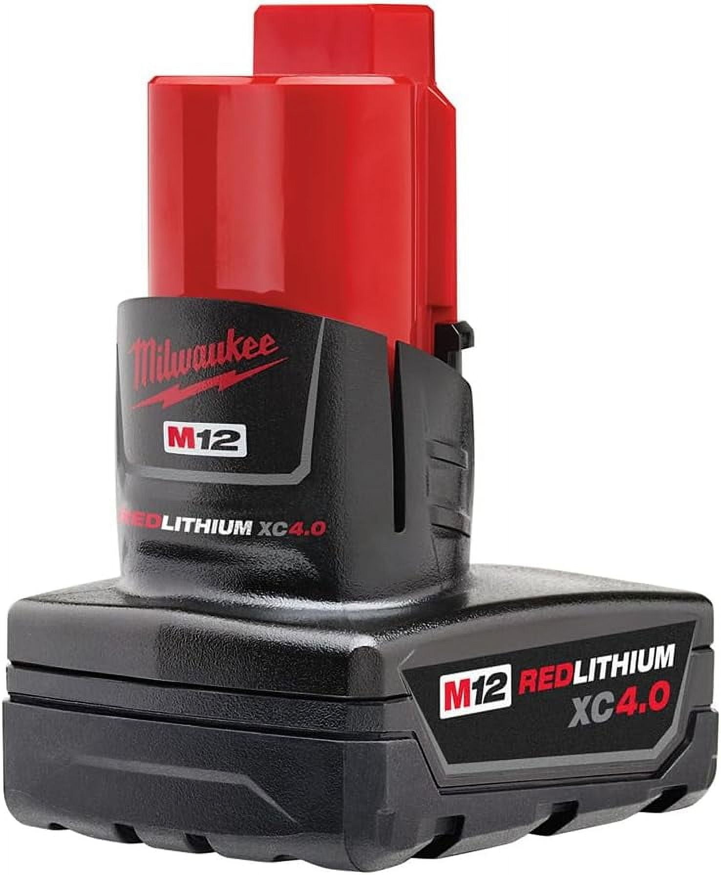Milwaukee 48-11-2440 12-Volt XC 4.0 AH Red Lithium Ion Cordless M12 REDLITHIUM Extended Capacity Battery