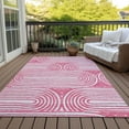 thumbnail image 6 of Addison Rugs Chantille Indoor/Outdoor Contemporary Art Deco Blush Washable Rectangle Rug, 9' x 12', 6 of 6