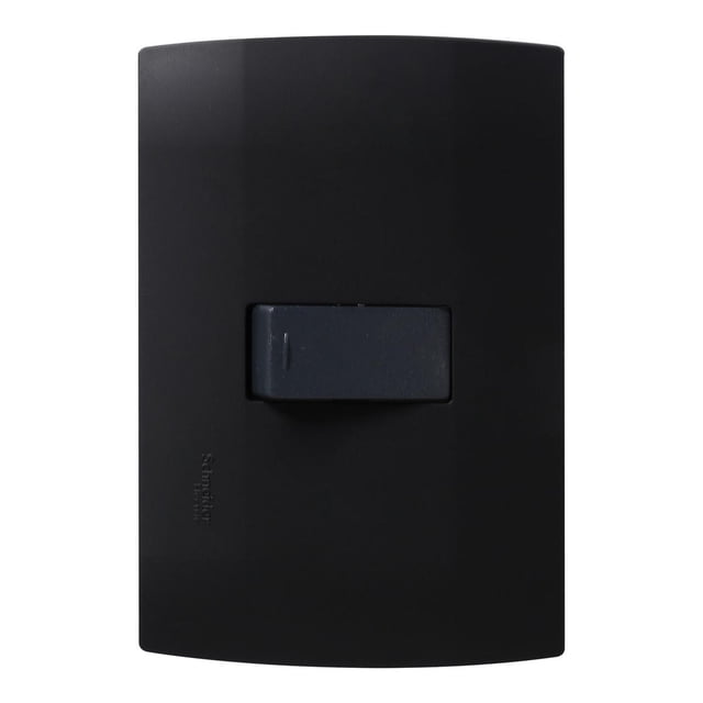 Interruptor Escalera Schneider Electric Negro Con Placa