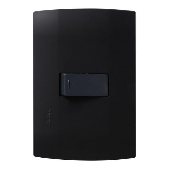 Interruptor Escalera Schneider Electric Negro Con Placa