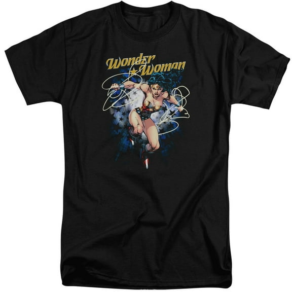 JLA Justice League Starburst S/S Adult Tall Black