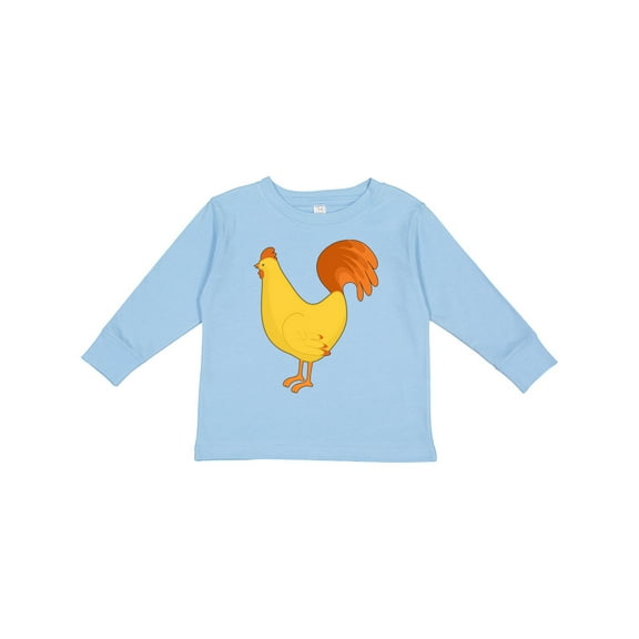 Inktastic Cute Yellow Chicken Boys or Girls Long Sleeve Toddler T-Shirt