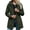 Army Green, variant on Staron Women Waterproof Hooded Jacket Zip V Neck Long Sleeve Casual Travel Loose Outdoor Coat with Pockets, Army Green XXL