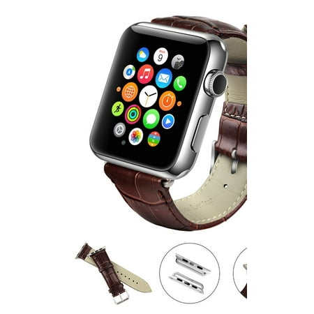 Brown Watch Band Gold Clasp - Apple Watch Band, LoHi Watch Strap Replacement with Metal Clasp for iWatch 42mm Brown
