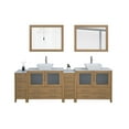 thumbnail image 4 of Vanity Art 96" Double Sink Freestanding Bathroom Vanity Set with Engineered Marble Top and Mirror, 4 of 9