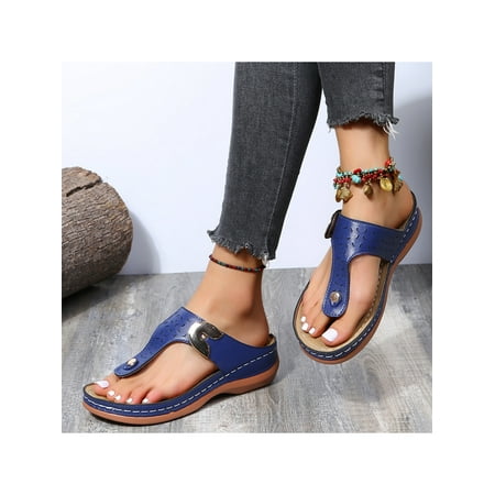 

UKAP Women Sandals Flip Flops for Women Summer Casual Wedge Holiday Sandal Shoes