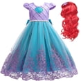 thumbnail image 1 of Vestido de princesa para niña, disfraz de sirenita, Halloween, Carnaval, fiesta, cumpleaños, Cosplay Fivean unisex, 1 of 2