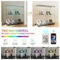 thumbnail image 2 of Stylish Tempered Glass Display Cabinet With Bluetooth LED Light Strip And Lockable Casters For Versatile Storage, 2 of 15