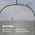 thumbnail image 4 of Serre Mini à Entrée Piétonne avec Étagères, Housse en PE Résistante aux UV et Cadre en Acier Résistant à la Rouille, Serre de Jardin Extérieure Portable avec Porte Enroulable, 123 x 187 x 189 cm, Blanc, 4 of 7