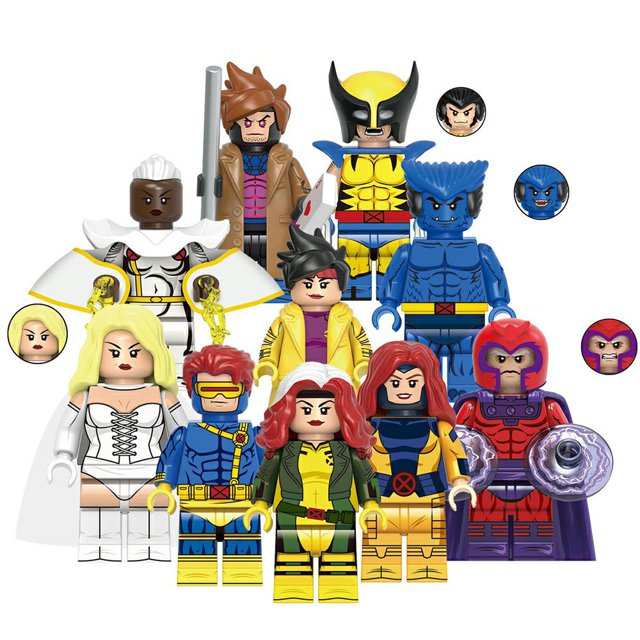 Set de 10 Figuras de Bloques de Construcción de Superhéroes – Personajes Clásicos de Acción, Mini Figuras de 4.5cm para Niños y Coleccionistas