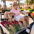 thumbnail image 3 of Golf Cart Seat Covers for 2 Seater,Red Christmas Tree Microfiber Cart Seat Towel Blanket,Green Yellow Gray Xmas Tree Snowflake Absorbent NonSlip Bench Seats Protector for Golf Course 51"x31", 3 of 9