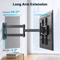thumbnail image 3 of MountFTV Full Motion  Long Arm TV Wall Mount for 26-65 inch TVs, Holds up to 88 lbs,Corner Articulating TV Mount Bracket with 19.17 inch Extension,Max 400x400mm, 3 of 7