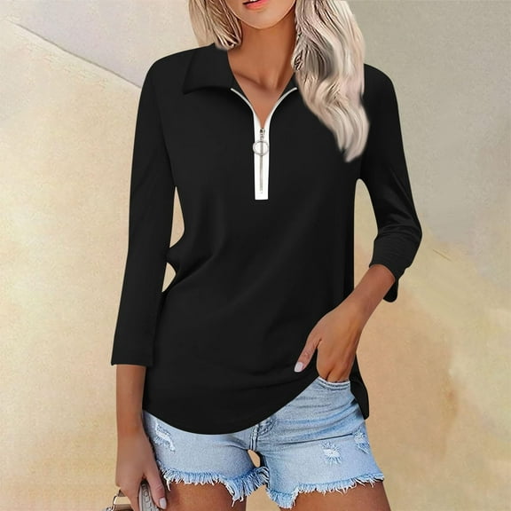DecSea Women's Shirts Long Sleeve 1/4 Zip Quick Dry Workout Hiking Athletic Shirts Rash Guard