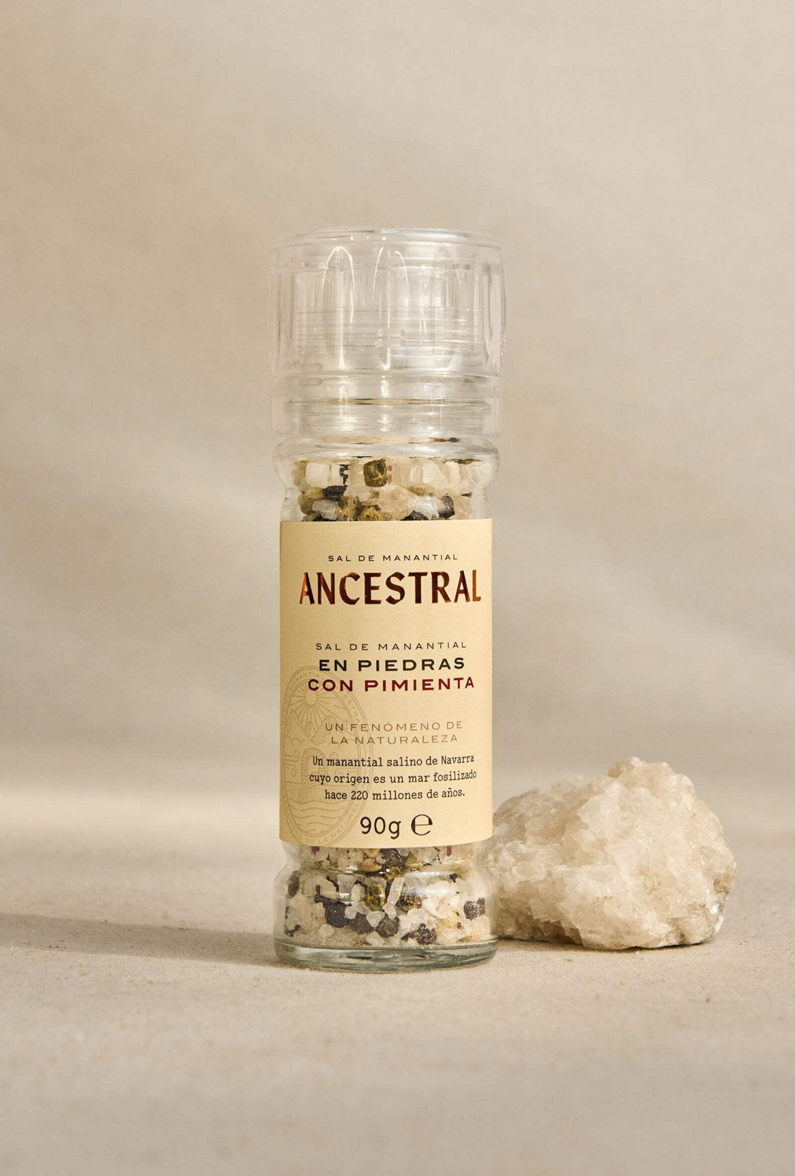 (3 pack) Natural Spring Salt Crystals & Organic Pepper - Glass Mill