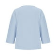 thumbnail image 7 of Bovxnpu 3/4 Length Sleeve Womens Tops, Dressy Casual Blouses for Women, Women's Fashion Summer V Neck Leisure Three-quarter Sleeve Solid XXXL, 7 of 7