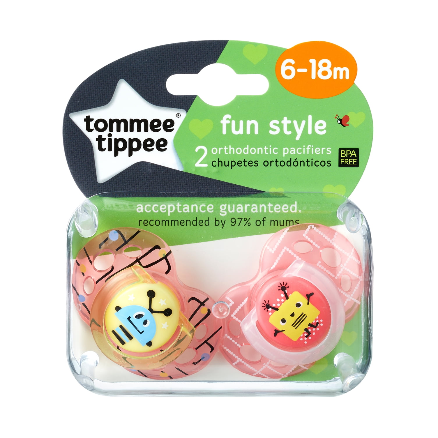Tommee Tippee Closer to Nature 433358 Fun Style 6-18m Shooters x 2 