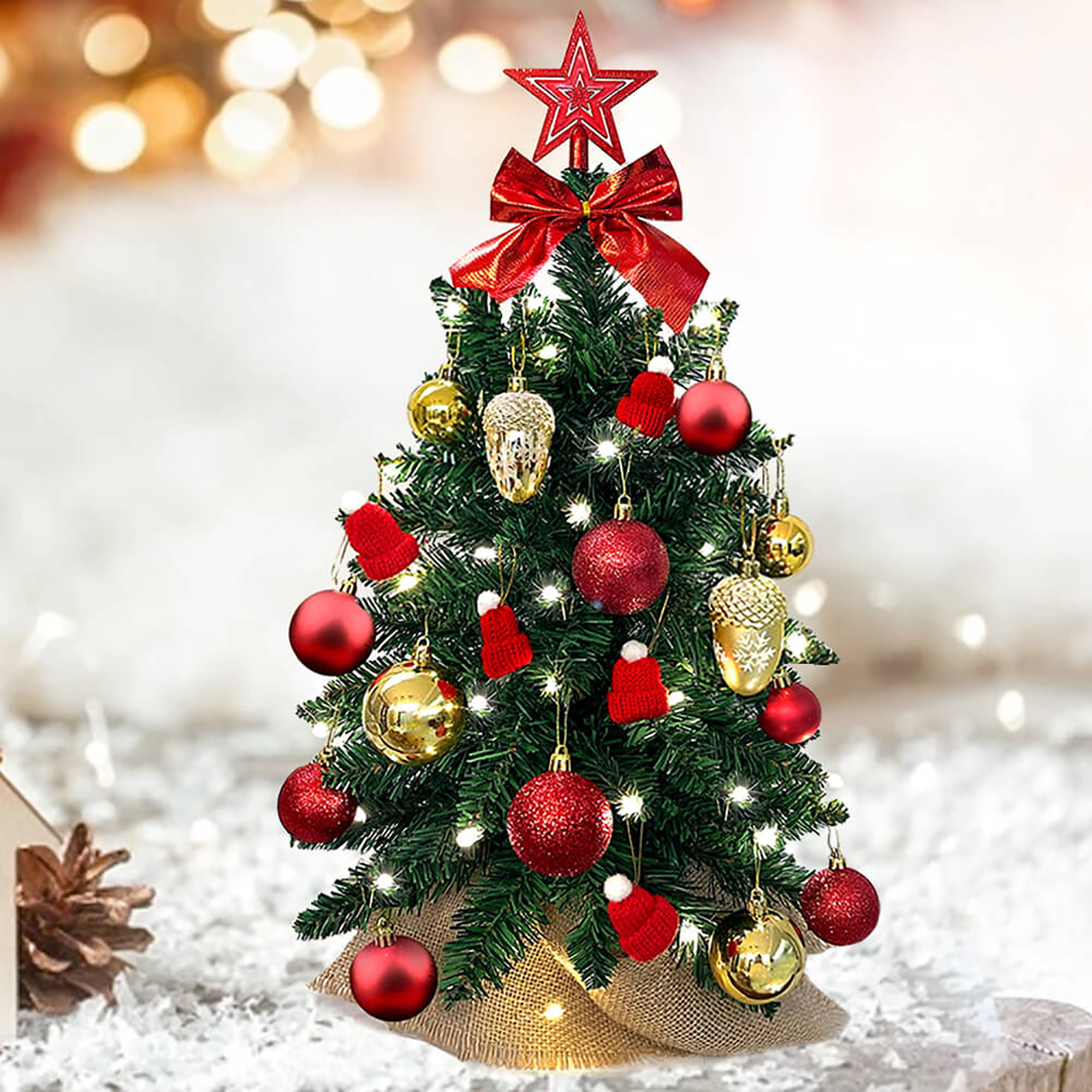 Christmas Xmas Tree Santa Tableware Ornaments Candy Bag Hanging Party Home Decor 