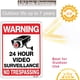thumbnail image 1 of Advertencia Cámaras de seguridad en uso Señal de videovigilancia las 24 horas Señal de prohibido el paso 10 x 14 Aluminio Impreso con tinta UV, Durable, 1 of 5