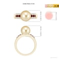 thumbnail image 5 of Angara Golden South Sea Cultured Pearl Ring with Rubies in 14K Yellow Gold for Women | June Birthstone Jewelry for Her, 5 of 8