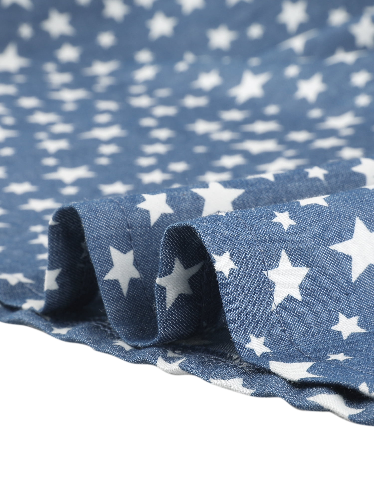 DARING DIVA Polka Dots Pattern Suspender Mini Overall Dress Skirt M Blue-Stars