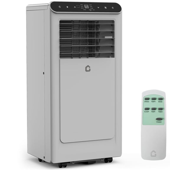 10000 BTU Portable Air Conditioners, 3-In-1 Portable AC Units for Rooms with Dehumidifier, Quiet Room Air Conditioner Cools Up to 450 Sq.Ft., Energy Efficient, Remote, 24Hrs Timer, Auto Swing, Grey