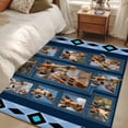 thumbnail image 5 of Cute Giraffe 3'x5' Washable Rug, Wildlife Animals Blue Ethnic Geometric Non-Slip Area Rugs for Entryway Kitchen Classroom, StainResistant Dorm Throw Carpet, Low Pile Soft Indoor Floor Mat, 5 of 9