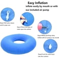 thumbnail image 3 of 1 Pcs Donut Cushion Seat,Blue Inflatable Cushion,Round Hemorrhoid Seat Pillow,Portable Wheelchairs Seat Cushion with Air Pump,for Home Office Chair Wheelchair Car 15Inch, 3 of 7