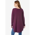 thumbnail image 2 of Roaman's Women's Plus Size V Neck Thermal Swing Tunic, 2 of 4