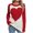 Red, variant on Lenpel Women's Sweaters Casual Long Sleeve Crew Neck Heart Printed Color Block Knit Sweater Tops Loose Pullover Sweaters(Pink,Medium)