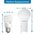 thumbnail image 6 of Viribright 60-Watt Equivalent A19 GU24 Dimmable LED Light Bulb, 2700K Warm White (6-Pack), 6 of 8