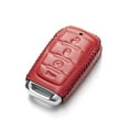 thumbnail image 3 of Vitodeco Genuine Leather Keyless Entry Remote Control Smart Key Case Cover with Leather Key Chain Compatible for RAM 1500 2019-2025 (4-Button, Red), 3 of 5