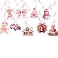 thumbnail image 6 of FlareFable Cute 3D Honeycomb Figurine Christmas Hanging Decor, with Pink Bow Christmas Tree Decorations, Fun Ornament for Holiday Theme Party, Perfect Christmas Decorations & Winter Display, 6 of 20