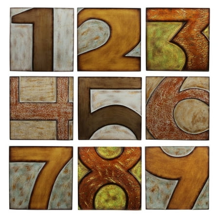 UPC 805572630682 product image for Privilege Wood Numbered 9 Piece Textual Art Set | upcitemdb.com