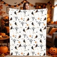 thumbnail image 6 of Halloween Fleece Blanket 40x50in Soft Throw for Couch Bed, Warm Plush Flannel Cover with Halloween Print, Lightweight Washable Home Decor Gift by OVFUIZ, 6 of 6