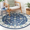 thumbnail image 3 of SAFAVIEH Micro-Loop Lavina Medallion Area Rug, Blue/Ivory, 4' x 6', 3 of 5