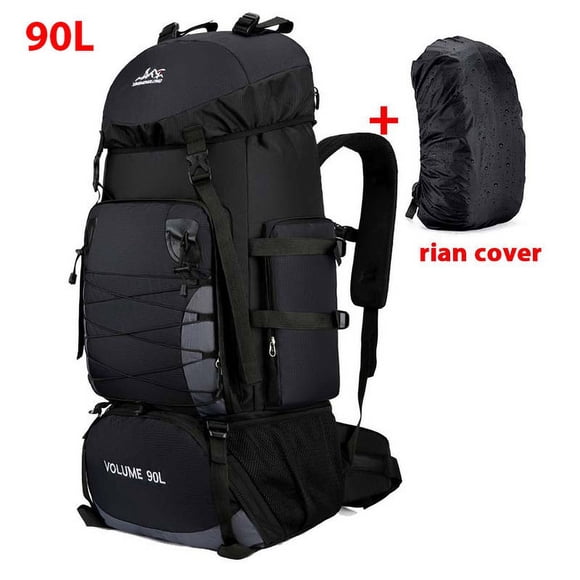 Grand Sac de Voyage 90 L Sac à Dos de Camping Randonnée Armée Sacs d'Escalade Sac de Sport d'Alpinisme Sac à Bandoulière de Plein Air Hommes Femmes