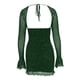 thumbnail image 5 of Vestido sexy transparente con cuello cuadrado y lentejuelas en forma de anillo para mujer - Minivestido de encaje con espalda abierta, perfecto para fiestas y salidas nocturnas, 5 of 8