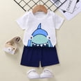 thumbnail image 3 of KDFJPTH Toddler Kid Boy Clothes Girls Summer Cartoon Printed Short Sleeved Tops and Shorts 2PC Children's Suit 5-6 Years, 3 of 3