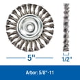 thumbnail image 2 of Rueda de alambre con nudos Mercer Industries 186540-5 x 1/2 x 5/8-11, 2 of 8
