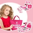 thumbnail image 5 of Kids Hairdressing Play Set - Educational Pretend Play Barber Kit with Accessories, Girl Jewelry Handbag Barber Store Combing Set, 5 of 6