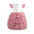 thumbnail image 2 of Cowsor Toddler Baby Girl Butterfly Tutu Dress Bowknot Princess Flower Girl Wedding Pageant Birthday Party Dresses, 2 of 4