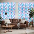 thumbnail image 2 of Ambesonne Abstract Window Curtains, Style Rain Clouds, Each 28" W x 84" L, Sky Blue Pink and Lilac, 2 of 5