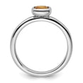 thumbnail image 6 of Auriga Fine Jewelry 925 Sterling Silver Cushion Cut Citrine Ring for Women Size- 9, 6 of 6