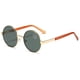 thumbnail image 2 of Gafas de sol retro con lentes planas, gafas de sol redondas de cristal, gafas de sol para hombre, gafas de conductor, gafas de sol vintage de lujo, gafas, 2 of 5