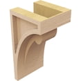 thumbnail image 5 of 4"W x 4"D x 8"H Wide Viola Rough Cedar Woodgrain TimberThane Corbel, Primed Tan, 5 of 6