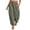Green, variant on Womens Balloon Pants Trendy Casual Elastic Waist Wide Leg Harem Pants L