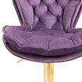 thumbnail image 4 of Luccalily Counter Height Bar Stools,Velvet 360° Swivel Adjustable Bar stools with Back and Footrest,Modern Design and Golden Base for Kitchen,Bistro Pub, Dining Room Counter, 4 of 14
