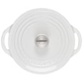 thumbnail image 4 of Le Creuset Horno redondo poco profundo de hierro fundido esmaltado, 2.75 cuartos de galón, blanco, 4 of 6