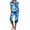 Blue, variant on cfhntfmh Womens 2 Piece Pajama Sets Trendy Tie-Dye Round Neck Short Sleeve T-Shirts Capri Pants Loungewear Sleepwear Pjs Sets