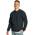 thumbnail image 3 of Hanes EcoSmart Men's Fleece Sweatshirt, Value 2-Pack (Big & Tall Sizes Available) Black S, 3 of 7